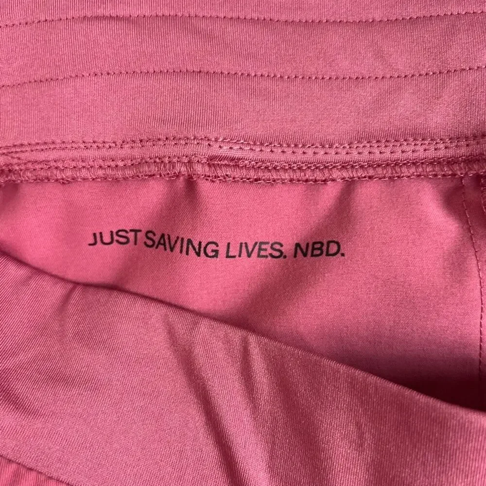 Figs Scrub Joggers Women's XL Mauve Pink Fuschia Pockets Stretch Medical